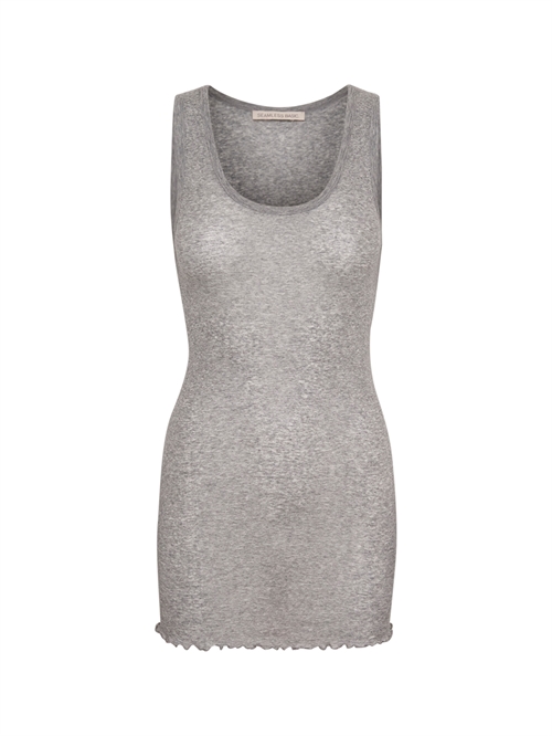 SEAMLESS BASIC BELLA ONE SIZE TANK TOP GREY MELANGE